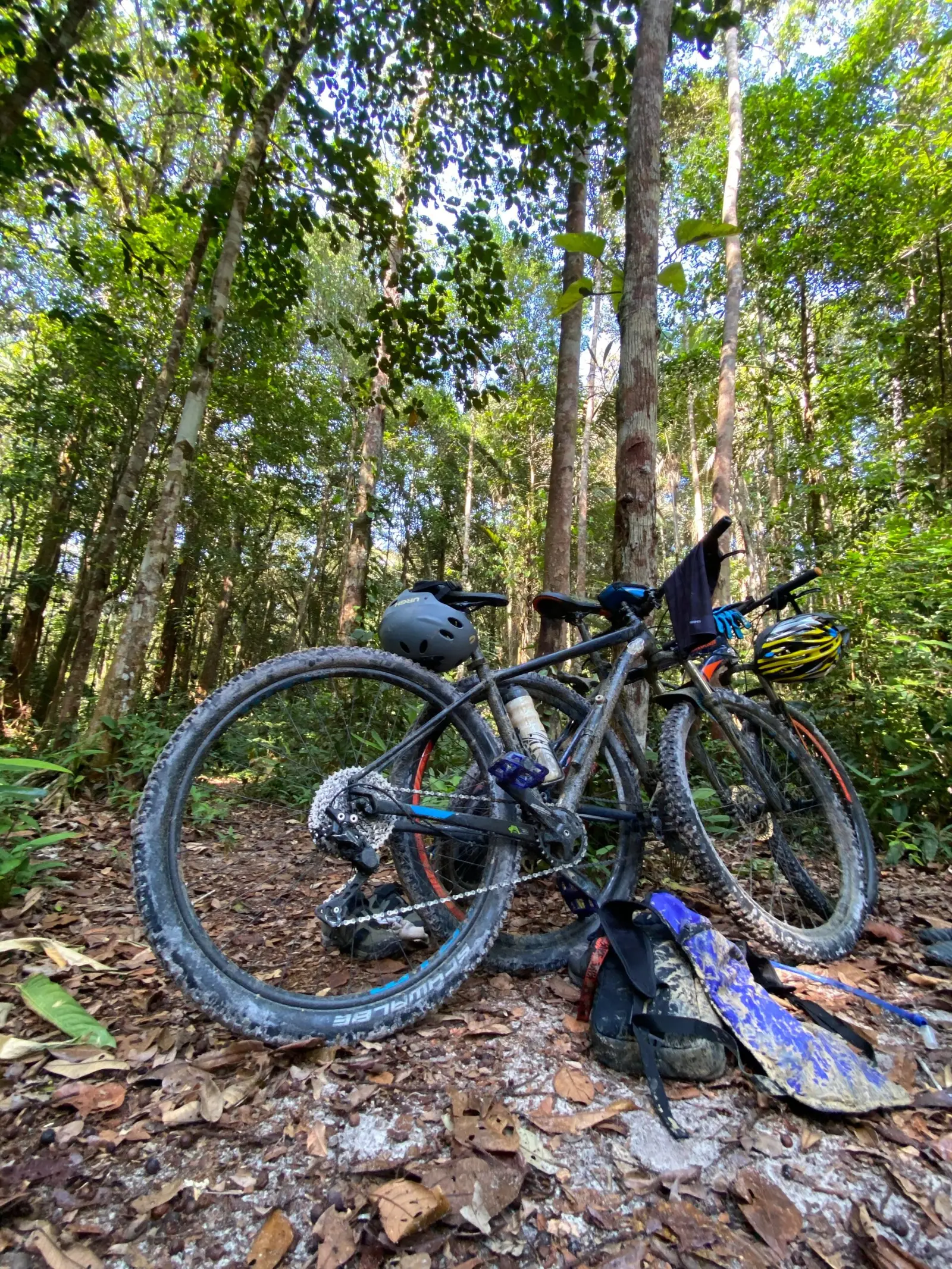 Bicicletas na trilha da Cachoeira do Jacaré